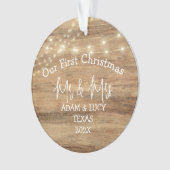 Onze eerste Kerstmis, Mr. en Mrs. nieuwhout Ornament (voorkant)