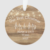 Onze eerste Kerstmis, Mr. en Mrs. nieuwhout Ornament (voorkant)