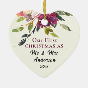 Onze eerste Kerstmis, Mr & Mrs Bible, kerstmis Keramisch Ornament