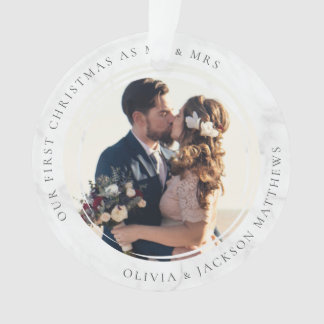 Onze eerste Kerstmis, Mr & Mrs Foto Ornament