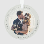 Onze eerste Kerstmis, Mr & Mrs Foto Ornament (achterkant)