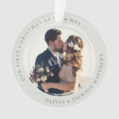 Onze eerste Kerstmis, Mr & Mrs Foto Ornament (voorkant)