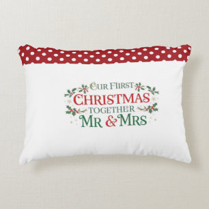Onze Eerste Kerstmis Samen Dhr. en Mevrouw Accent Kussen