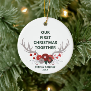 Onze eerste Kerstmis samen met gepersonaliseerde s Keramisch Ornament