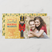 Onze eerste Kerstmis samen met Nutcracker Soldaat Feestdagenkaart (Voorkant / Achterkant)