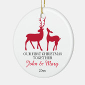 Onze eerste Kerstmis samen, sieraden Keramisch Ornament (Links)