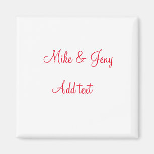 Onze eerste kerstmis voeg een paar naam sms-berich magneet