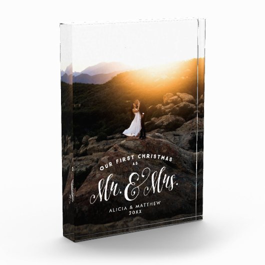 Onze eerste Kerstmis was net Mrs. en Mrs. Fotoblokken (Links)