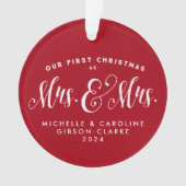Onze eerste Kerstmis was net Mrs. en Mrs. Ornament (voorkant)