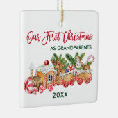 Onze eerste kerstontbijtontbijt grootouders keramisch ornament (Rechts)