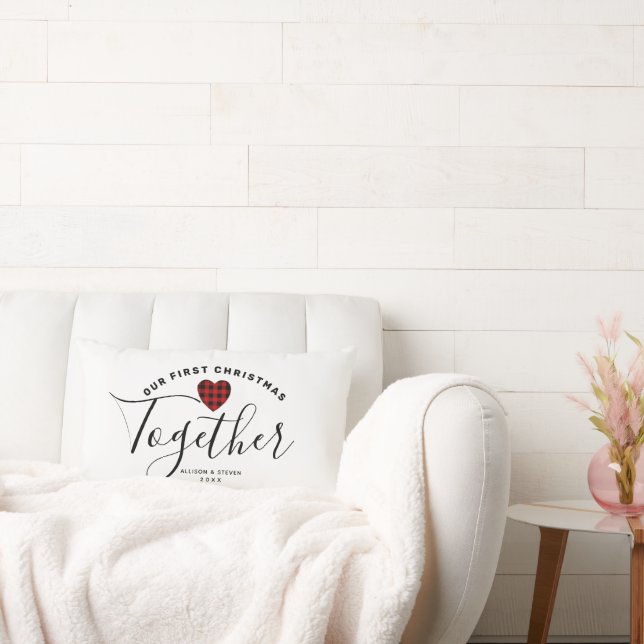 Onze eerste kerstparen op maat kussen (Bank)