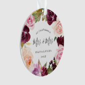 Onze eerste kerstplum Floral foto Lesbian Ornament (voorkant)