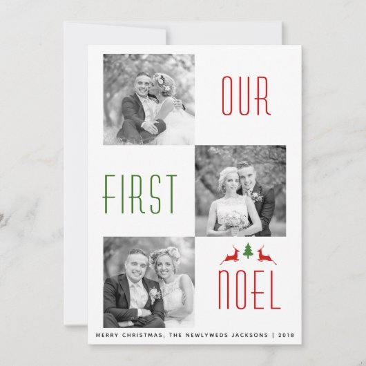 Onze eerste kerststripkaart met onze eerste noel kaart (Voorkant)