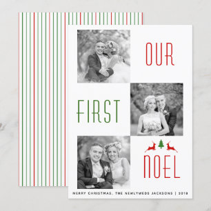 Onze eerste kerststripkaart met onze eerste noel kaart