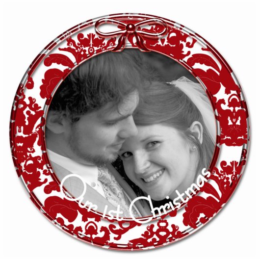 Onze eerste kerstversiering fotobeeldje ornament (Voorkant)