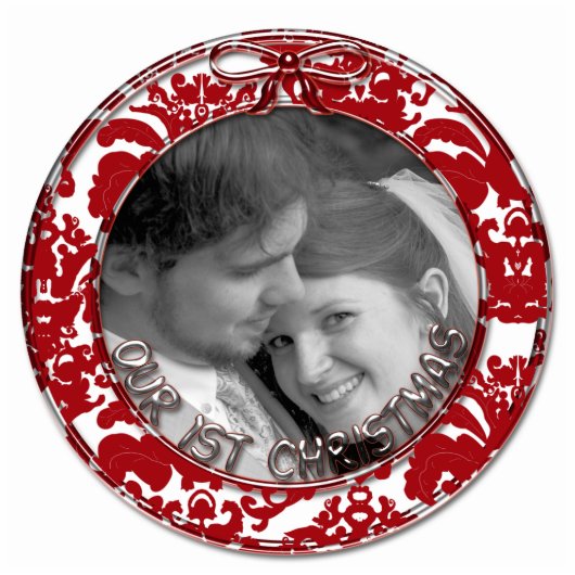 Onze eerste kerstversiering fotobeeldje ornament (Voorkant)