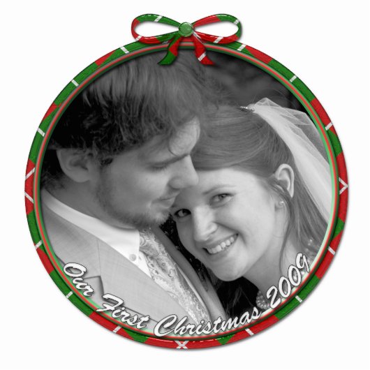 Onze eerste kerstversiering fotobeeldje ornament (Voorkant)