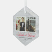 Onze eerste kerstversiering glas ornament (Voorkant links)