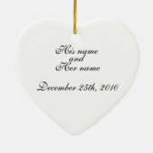 Onze eerste kerstversiering voor paren keramisch ornament (Achterkant)