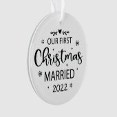 Onze eerste kerstvrouw, speciaal gepersonaliseerde ornament (voorkant)