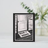 onze eerste mat foto van de thuisdeur briefkaart (Staand voorkant)