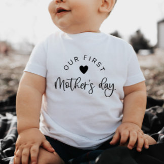 Onze eerste Moederdag Baby T-shirt