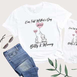 Onze eerste Moederdag, die mama en ik bij elkaar b T-shirt