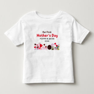 Onze eerste Moederdag eigen naam baby t-shirt