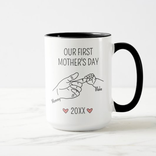 Onze Eerste Moederdag Mok (Rechts)