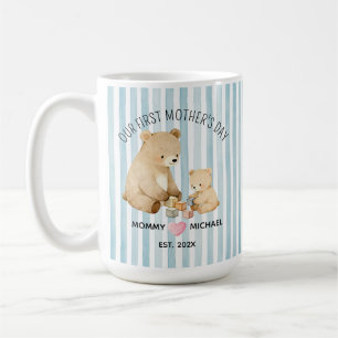 Onze Eerste Moederdag Mok voor Moeder en Babybeer