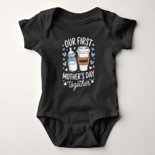Onze Eerste Moederdag Samen Nieuwe Moeder Baby Romper