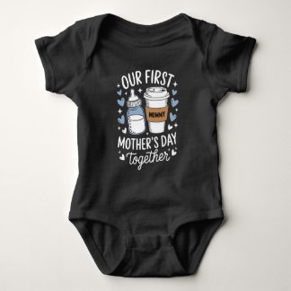 Onze Eerste Moederdag Samen Nieuwe Moeder Baby  Romper