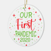 Onze eerste pandemie 2020 keramisch ornament (Links)