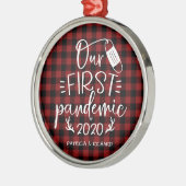 Onze eerste pandemische paraplu's keepomwille Covi Metalen Ornament (Links)