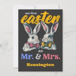 Onze Eerste Pasen Als Mijnheer En Mevrouw Konijn Kaart