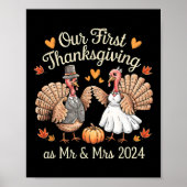 Onze eerste Thanksgiving als de heer en mevrouw Pa Poster (Voorkant)