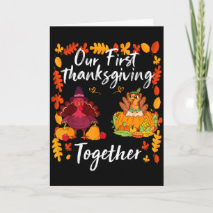 Onze eerste Thanksgiving samen bijpassende koppel Kaart