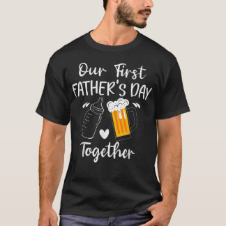 Onze Eerste Vader39S Dag Melk Vs Bier T-shirt