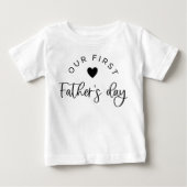 Onze eerste vaderdag Baby T-shirt (Voorkant)