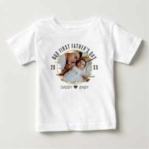Onze eerste vaderdag nieuwe vader en Baby foto