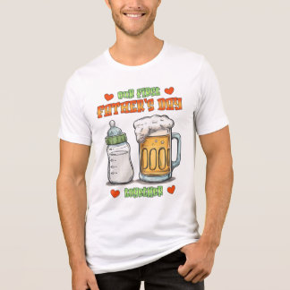 Onze eerste vaderdag samen – fles en bier Tri-Blend shirt
