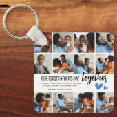 Onze eerste Vaderdag samen! Fotocollage Sleutelhanger (Voorkant)
