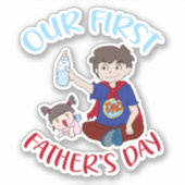 Onze eerste vaderdag sticker (Voorkant)