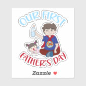 Onze eerste vaderdag sticker (Vel)