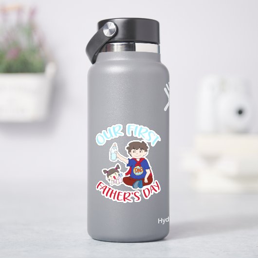 Onze eerste vaderdag sticker (HydroFlask)