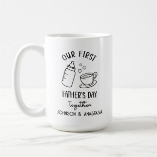 Onze eerste vaders dag samen nieuwe vader & baby c koffiemok