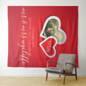 Onze eerste Valentijnsdag als meneer & mevrouw Har Wandkleed (In Situ (horizontaal))