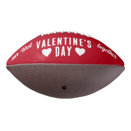 Onze eerste Valentijnsdag samen 2 Foto's rood American Football (Gedraaid 270)