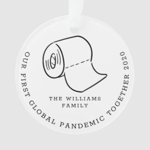 Onze eerste wereldwijde pandemie-samen vakantiefot ornament