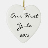 Onze eerste Yule Keramisch Ornament (Rechts)